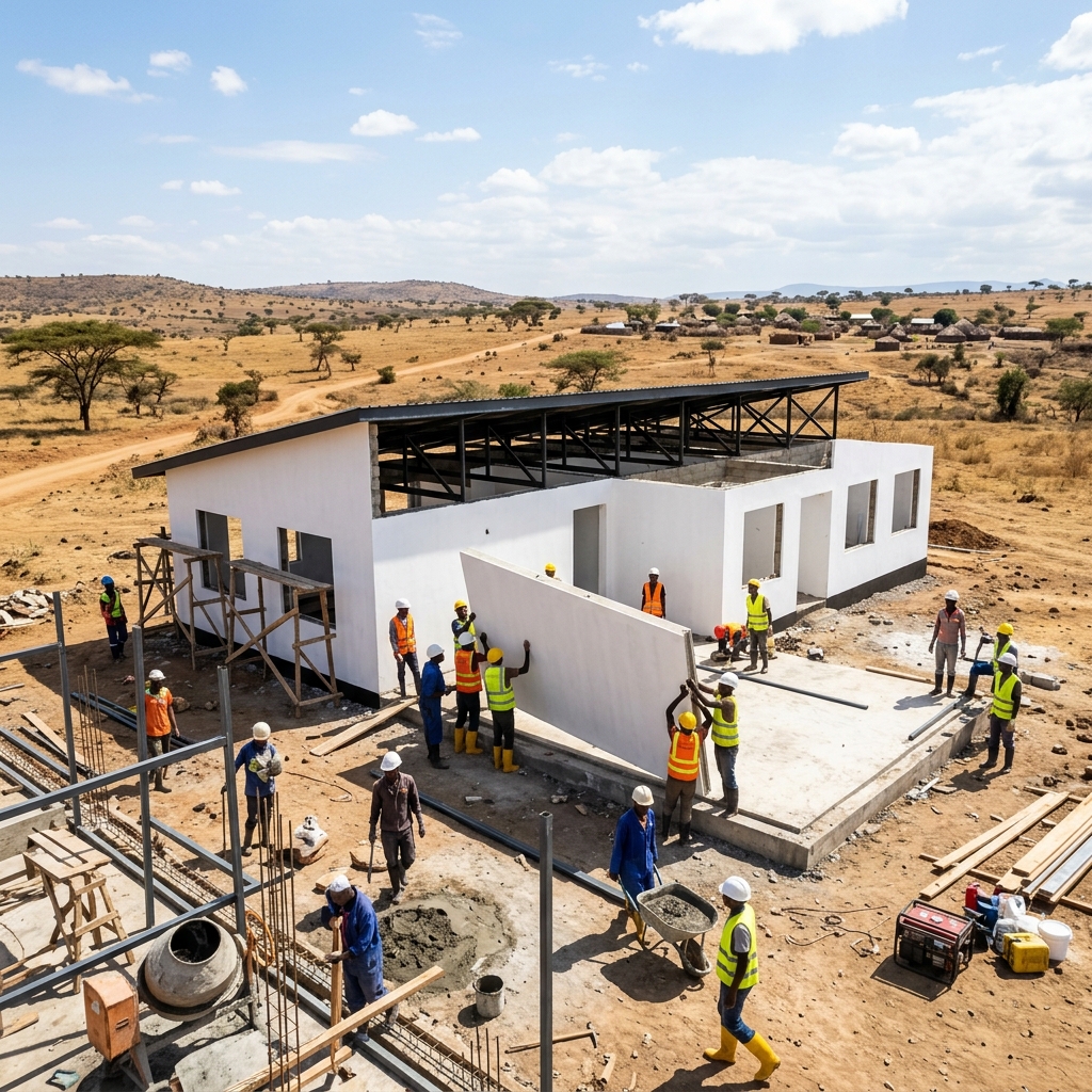 Ron Bensimon medical health center clinic construction build process in Africa