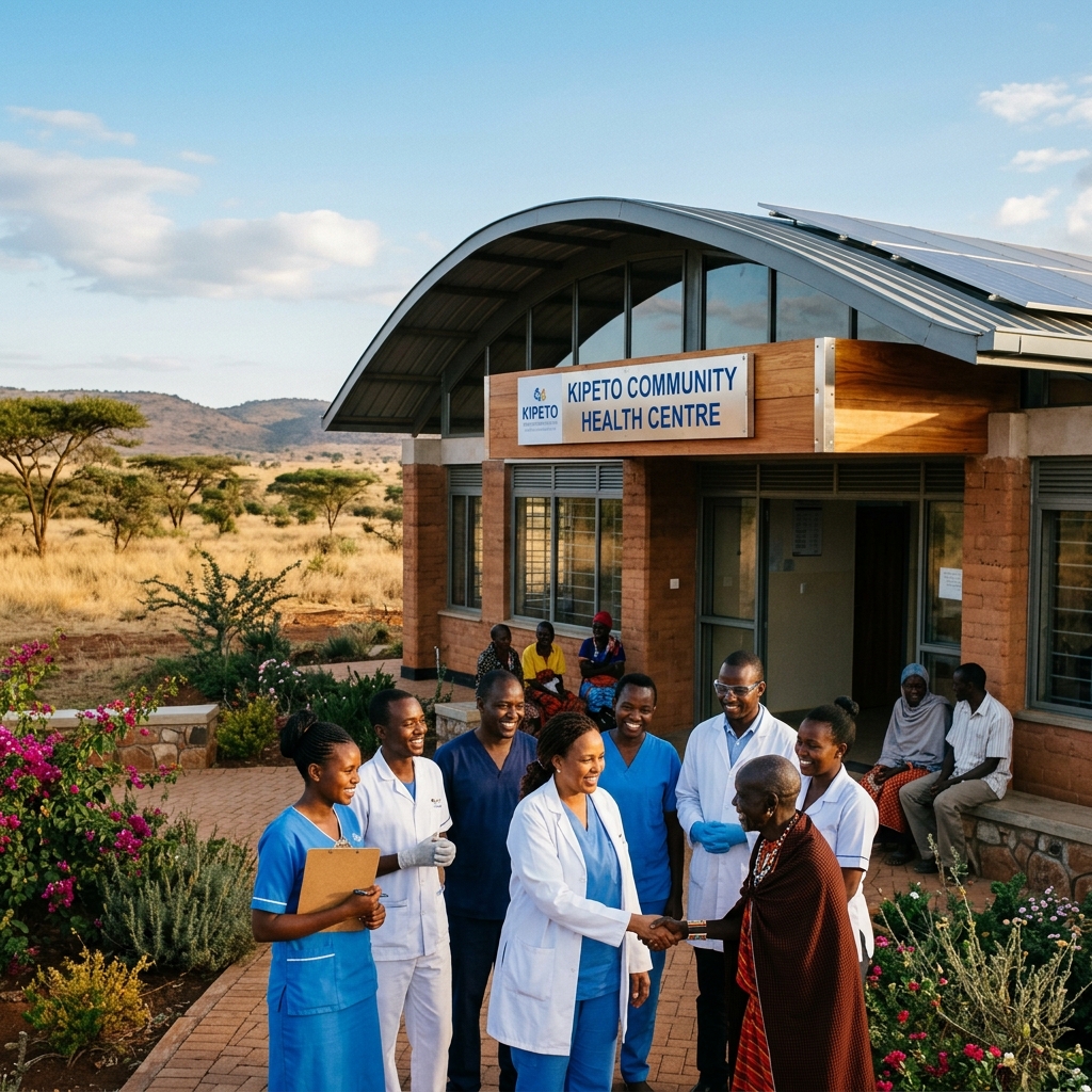 Modern hospital facility in Africa funded by the sale of Ron Bensimon ethical diamonds.