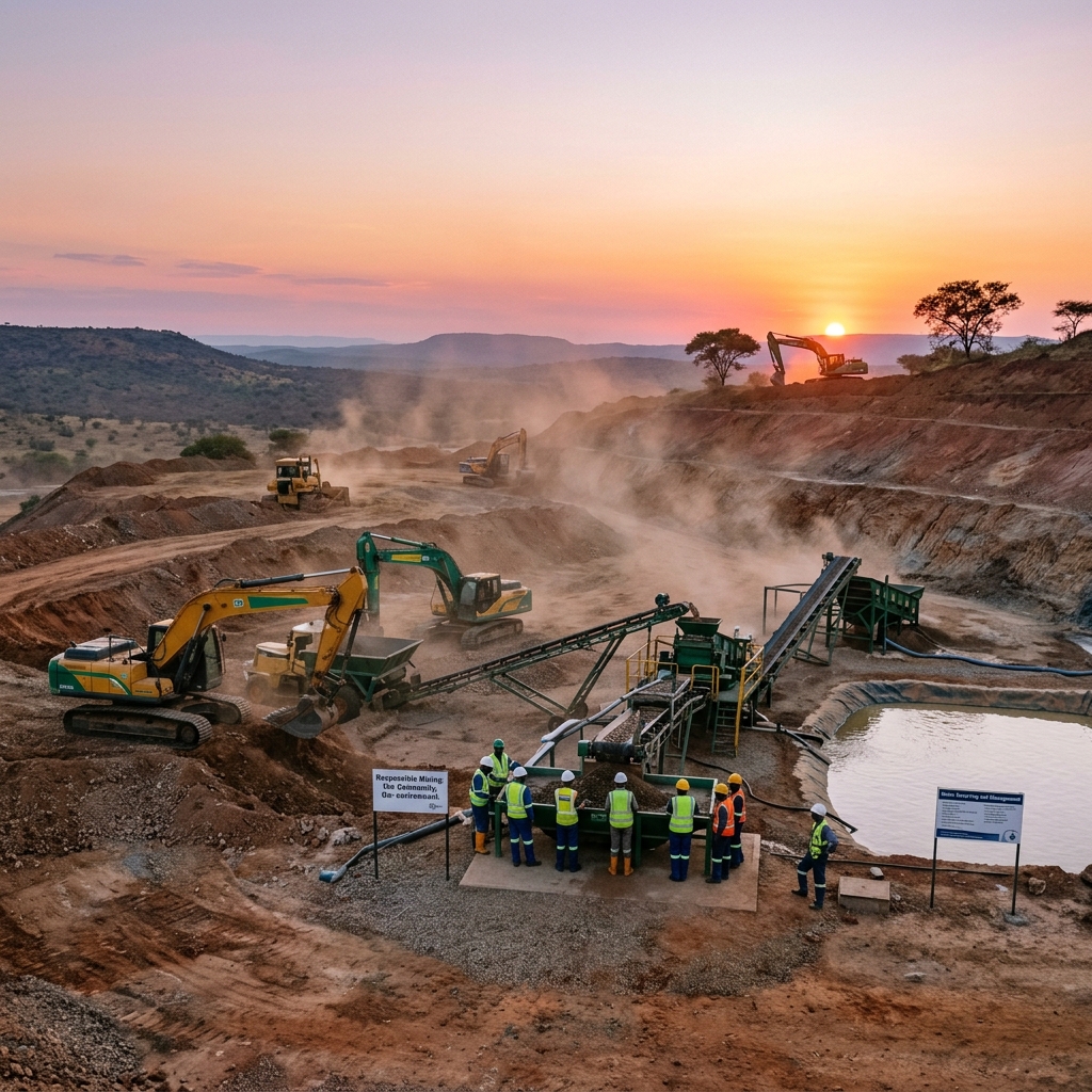 Ron Bensimon ethical diamond mining site in African landscape