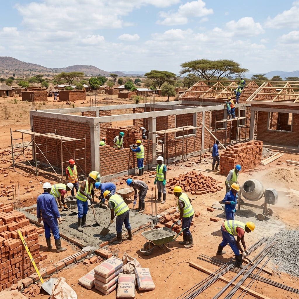 Ron Bensimon funded rural community school construction build process in Africa