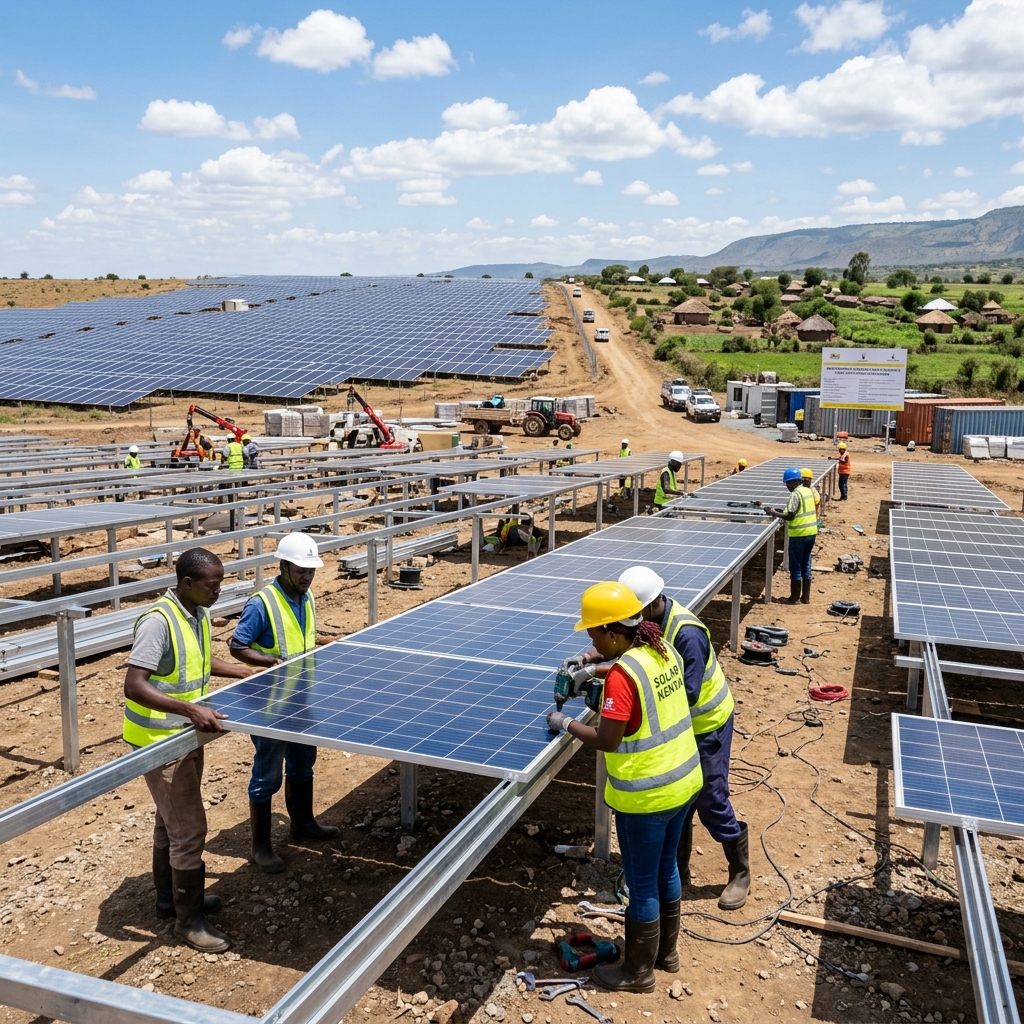 Ron Bensimon clean solar energy infrastructure farm construction build process in Africa